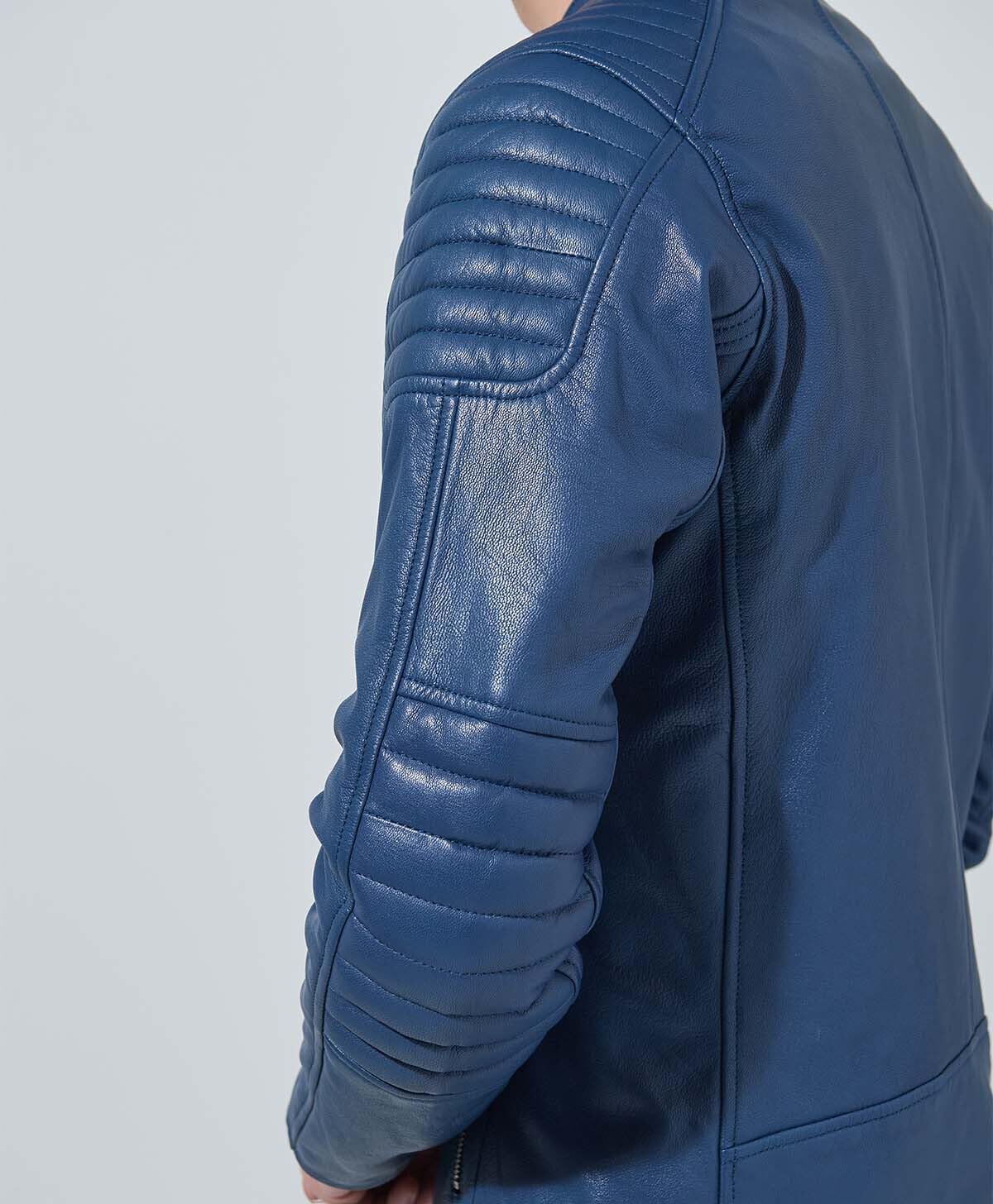 カドヤ] ジャケット FENNEL-2 メンズ ブルーグレイ カドヤ革ジャン普段着