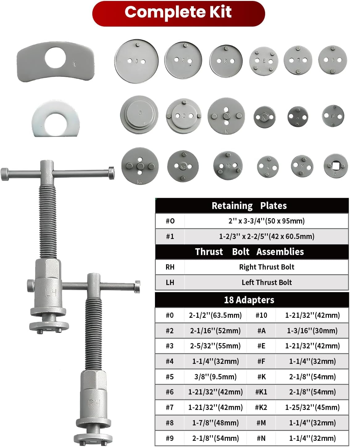 ATPEAM Brake Caliper Compression Tool 24PCS Caliper Compressor Kit Universal Brake Adjusting Tools