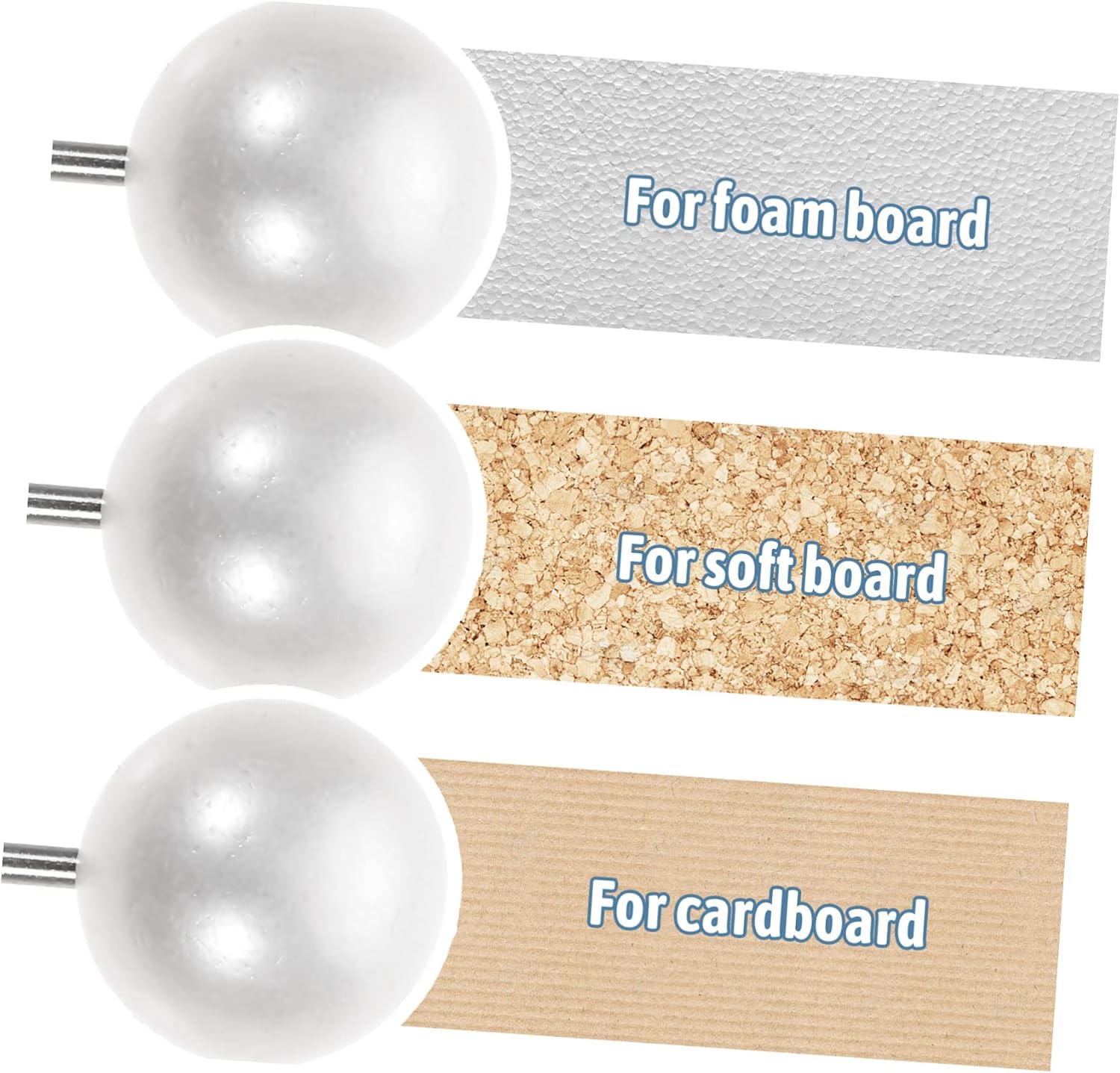 200pcs Cork Board Thumbtack Combination Straight Pins Ball Heads for DIY Craft and Decorative Projects
