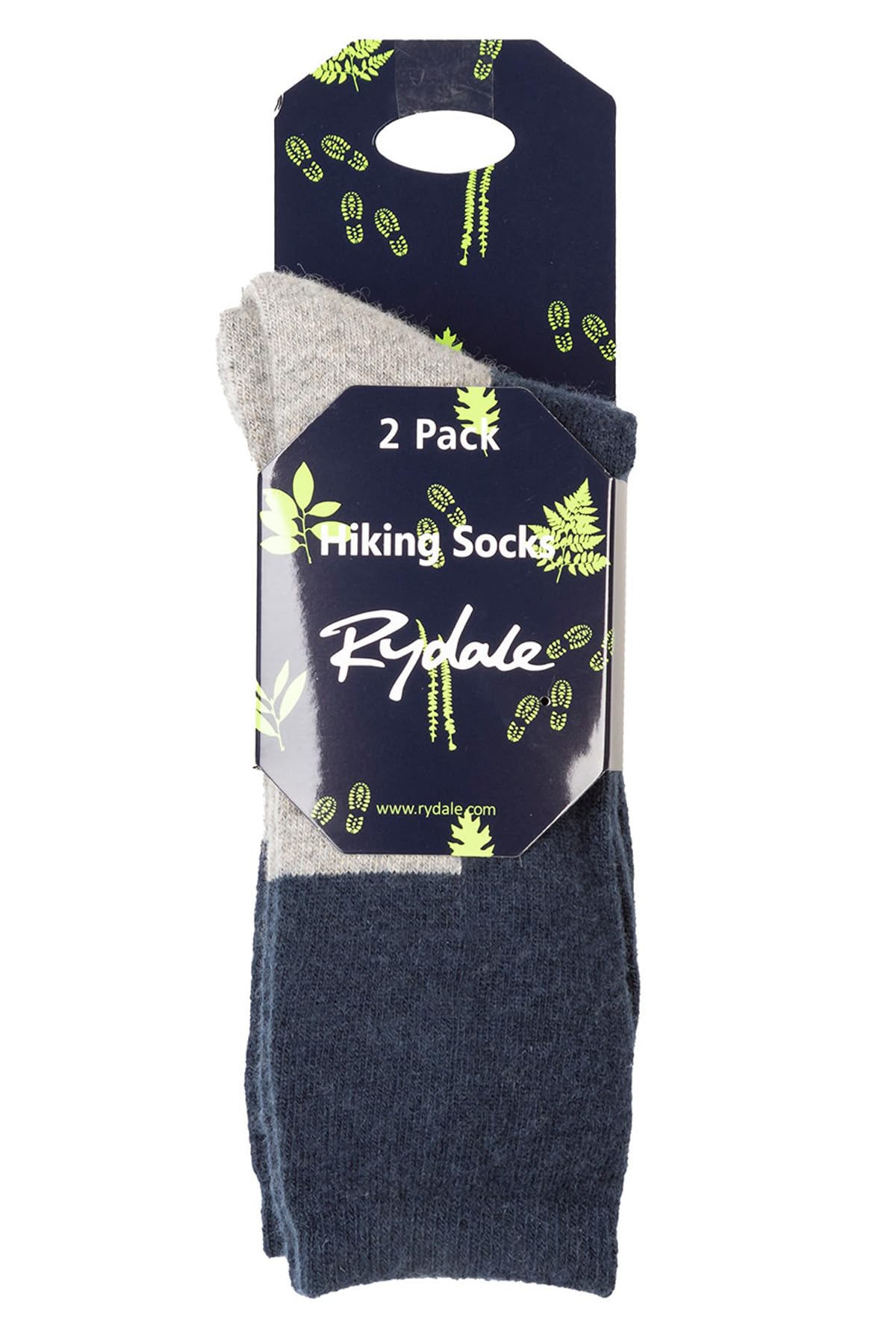 Rydale Women's Navy Hiking Socks 2 Pack Ankle Sock Warm Wool Blend Cushioned Thermal Socks (Uk, Numeric, 4, 7, Regular, Regular, )