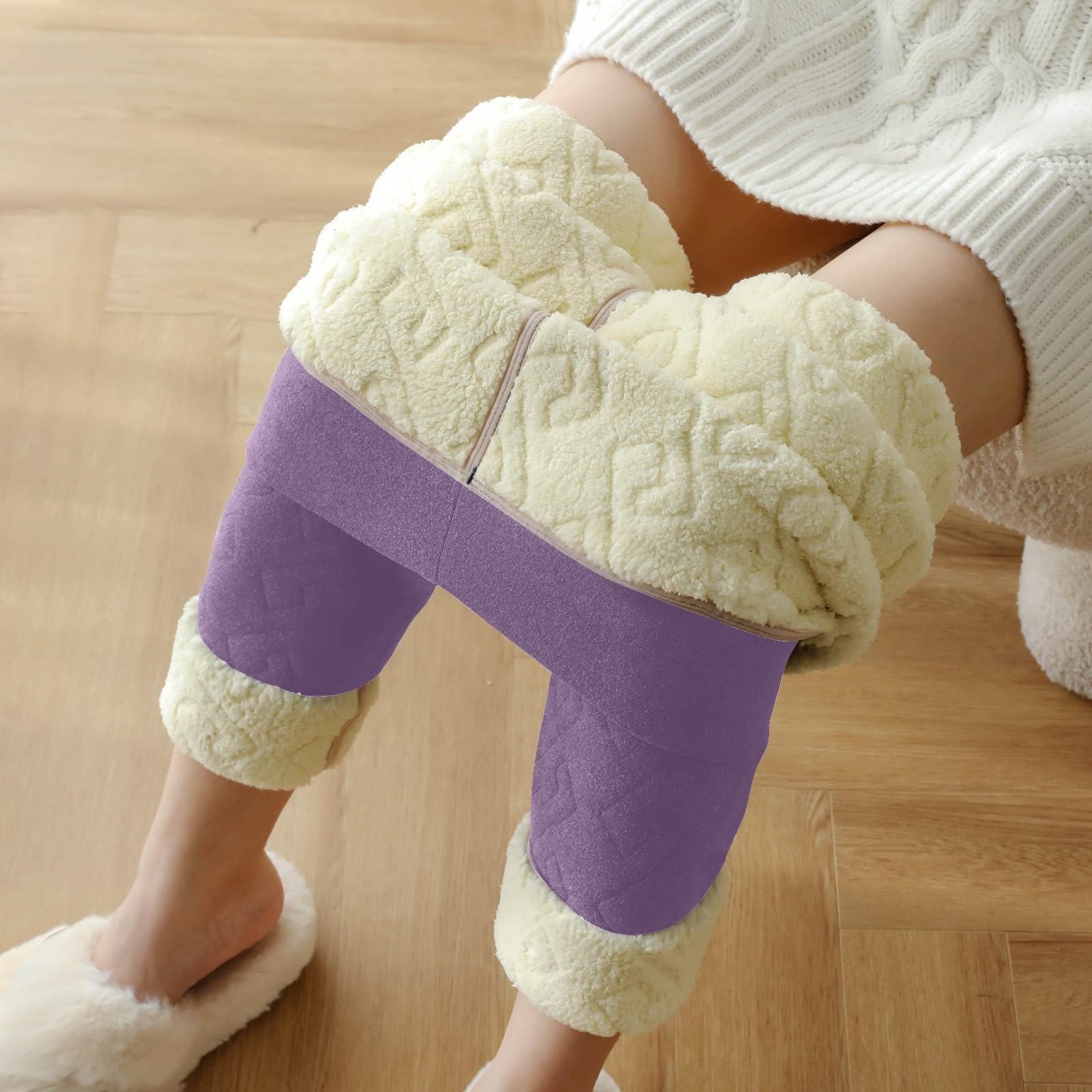 Thermo Leggings Damen Gefüttert Fleece Thermoleggings Verdickte Plüsch Leggins High Waist Sportleggins Frauen Lange Warme Yogahose Weich Laufhose Sport Winter Strumpfhose Thermohose Push Up