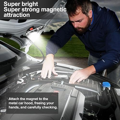 Miniatura 8 de COB - Llavero de luz de trabajo  Multiherramienta recargable para campamento, iniciador de fuego, 7 modos, 1600 lúmenes, para supervivencia de