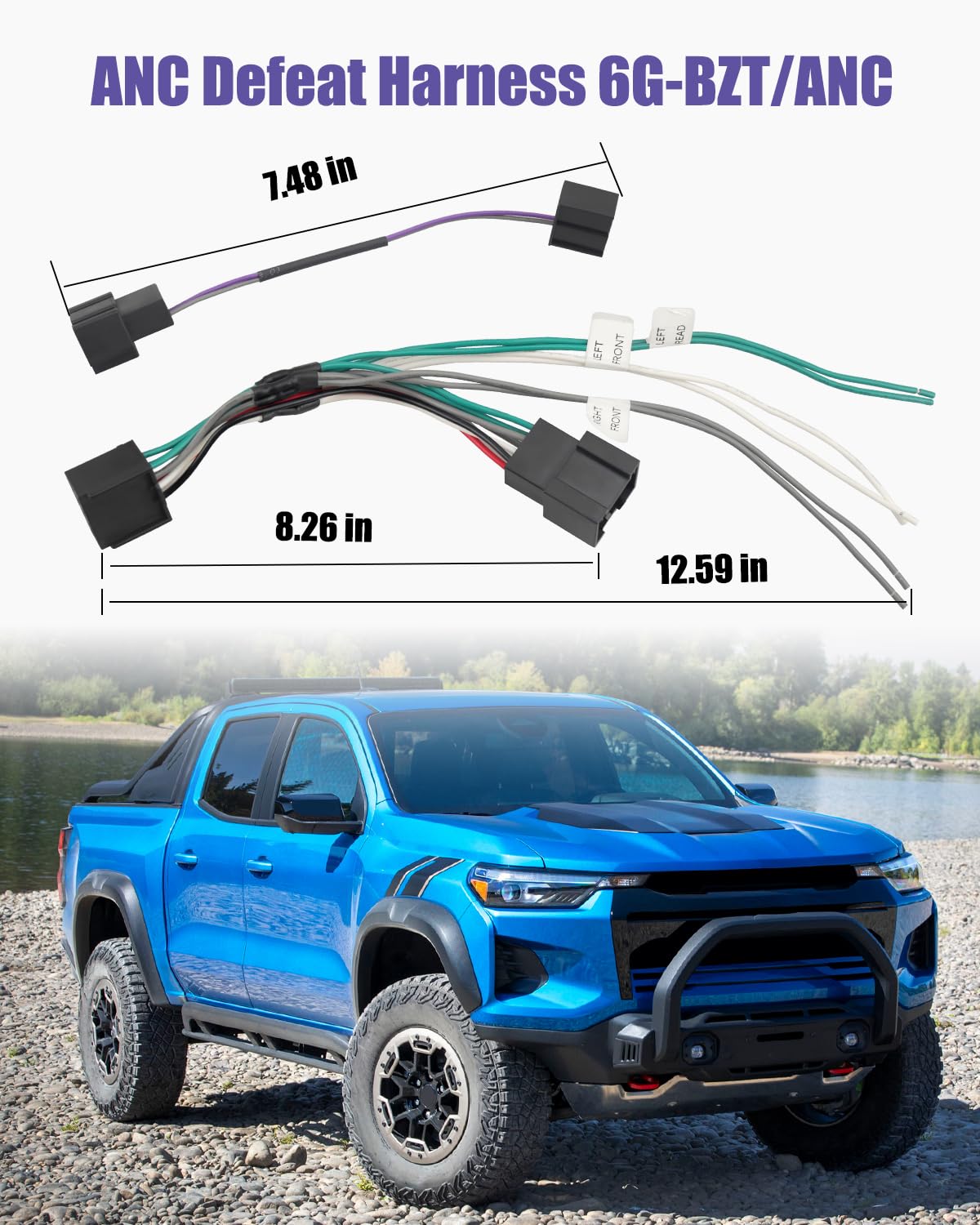 Defeat Harness 6G-BZT/ANC Adapter Kit Fit for Silverado Sierra Camaro Colorado Corvette with Bose System – Amplifier Subwoofer T-Harness & ANC Defeat Kit Add Amplifier Adapter
