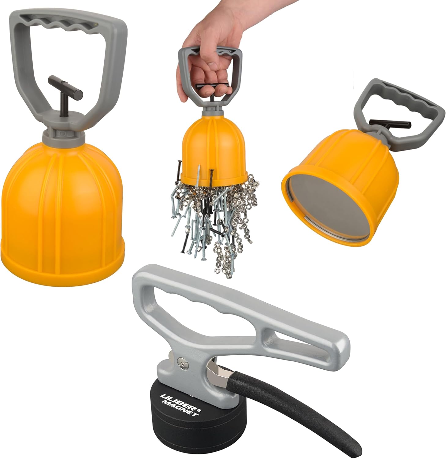 ULIBERMAGNET Magnetic Transfer Pickup Tool,Material Handling Magnet,Pickup Magnetic Sweeper for Small Metal Object,Nails,Nut,Screw, Tacks,Metal Scraps