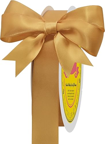 Miniatura 1016 de Cinta de satén verde esmeralda de doble cara de 1-1/2 pulgadas x 50 yardas, cinta de poliéster verde esmeralda para envolver regalos, muy adecuada