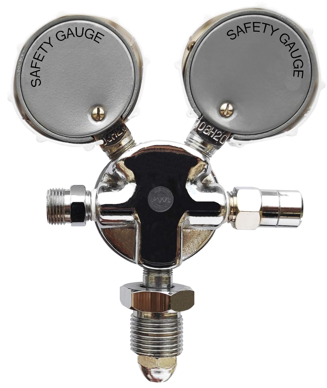 SEEMA® Single Stage Double Gauge Medical Oxygen Gas Pressure Regulator (Output Pressure Preset at 4 bar) (MOX) (For Hospital, Clinic, Home Use) | Silver Colour | 1 Unit SEEMA® Single Stage Double Gauge Medical Oxygen Gas Pressure Regulator (Output Pressure Preset at 4 bar) (MOX) (For Hospital, Clinic, Home Use) | Silver Colour | 1 Unit