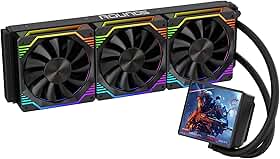 WATER COOLER ROUND5 ZEPHYRO ARGB COM TELA DE 4" 360MM - TDP300W (Preto 360mm)