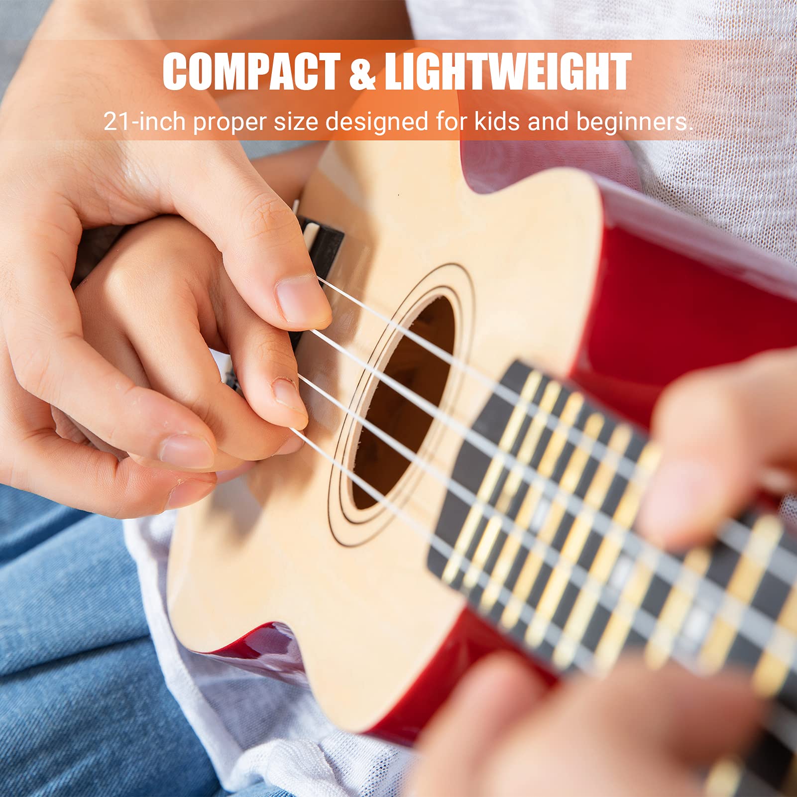 Drewniane 4 struny ukulele mała gitara basowa instrument muzyczny z kostką
