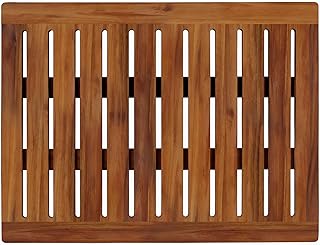 10 Bathroom Tub Decor Ideas for a Relaxed Spa Look 17 Acacia Wood Shower Mat 24x18 Inches by Demigo, Luxury Bath Mat Non Slip ...