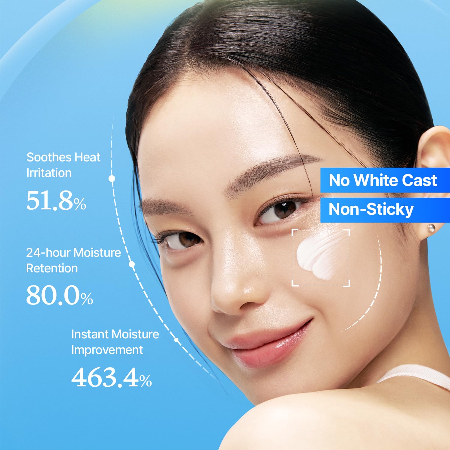 MAKE P:REM Hyal Water-Fit Sunscreen, Law-Irritation Hydrating Face & Body Sunscreen, SPF 50+ PA++++, Korean Sunscreen, 3.38 fl.oz., 100ml