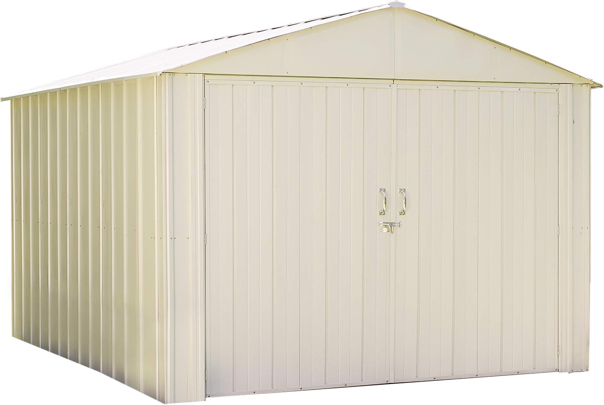 Commander 10 x 10 ft. Steel Storage Building Eggshell