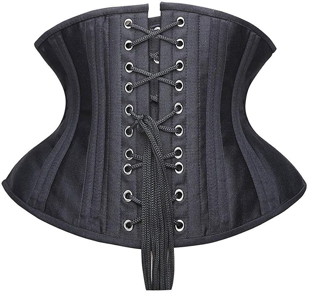 SHAPERX Women's Heavy Duty Corset Double Steel Boned Waist Trainer Corsets Underbust Body Shaper at  Women’s Clothing store