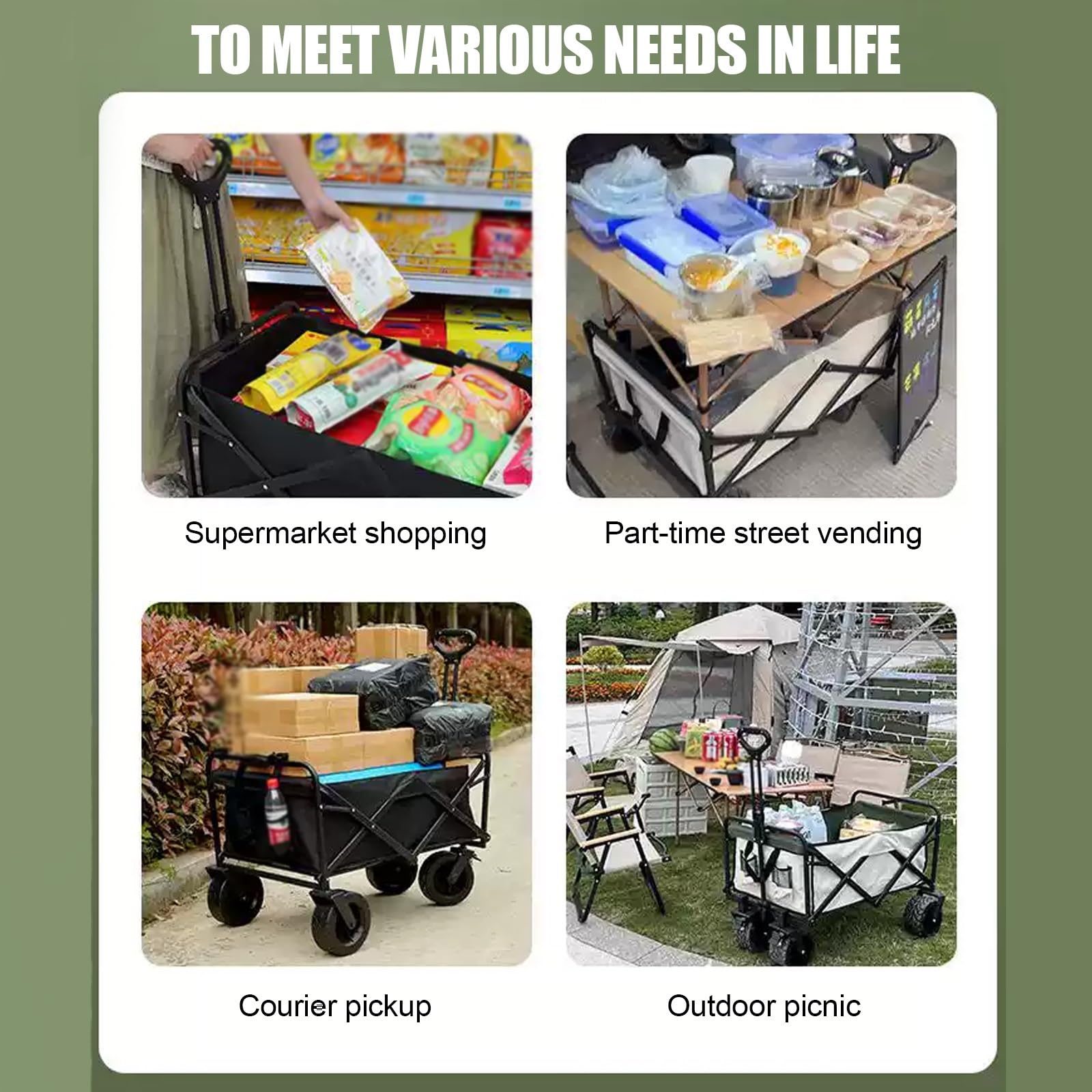HARELA Genérico Puesto de Mercado con toldo, Móvil de Venta Ambulante de Comida, Carrito de Comida callejera con Ruedas para Puestos Callejeros, Ferias De Artesanía(White B)