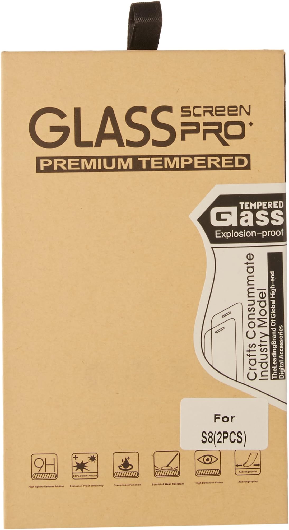 [2 Pack] Galaxy S8 Tempered Glass Screen Protector, Granvan Premium Strengthened Clear Anti-Bubble Scratch Proof for Samsung Galaxy S8 [98% Half Cover][Case Friendly]