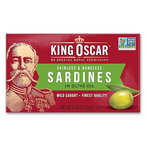 King Oscar Sardinas sin piel y sin huesos, aceite de oliva, 4.38 onzas (paquete de 12)