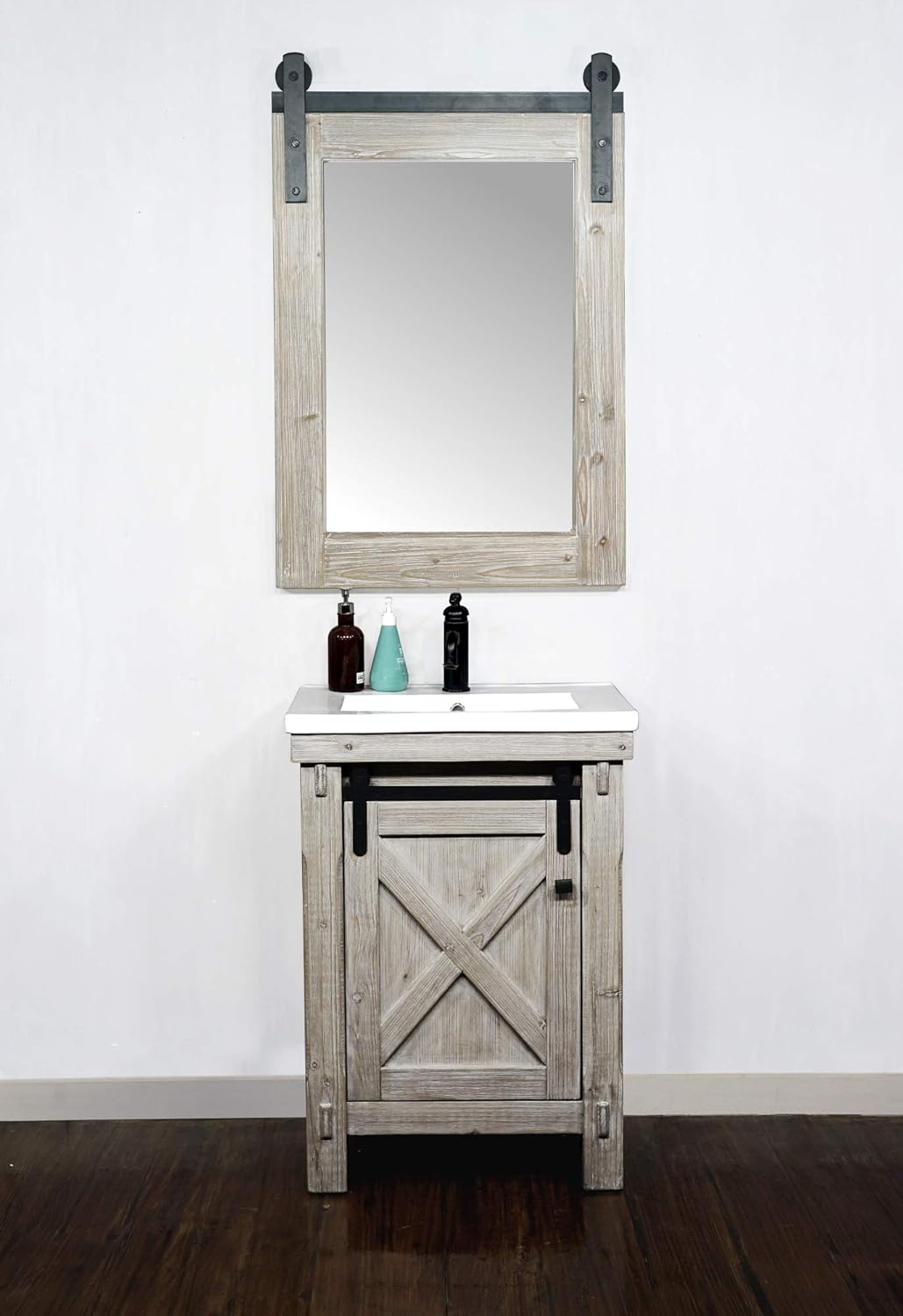 WK8524 Bathroom Vanity, Driftwood