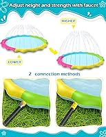Vista 8 de Jasonwell - Alfombrilla con rociador para niños, alfombrilla de juego al aire libre, juguetes de agua inflables, almohadilla de salpicaduras