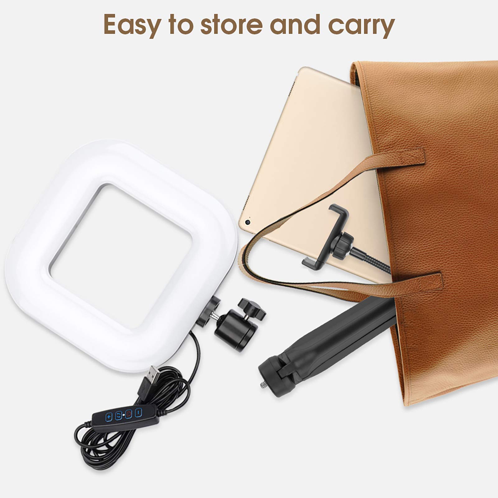 Amazon.co.jp: 7インチスクエアライト、LEDデスクカメラリングライト3 Amazon.co.jp: 7インチスクエアライト、LEDデスクカメラリングライト3