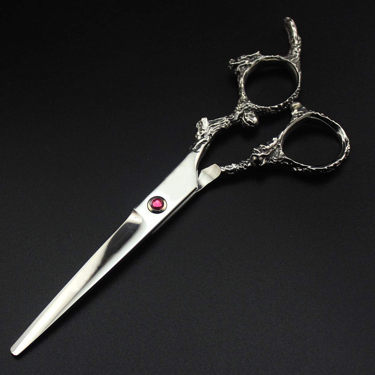 2Pcs / Set Professional 6 Pollici Di Taglio Dei Capelli Borsa in Pelle A Forbice in Acciaio Inox Barber Salon Assottigliamento Strumenti Per Parrucchieri
