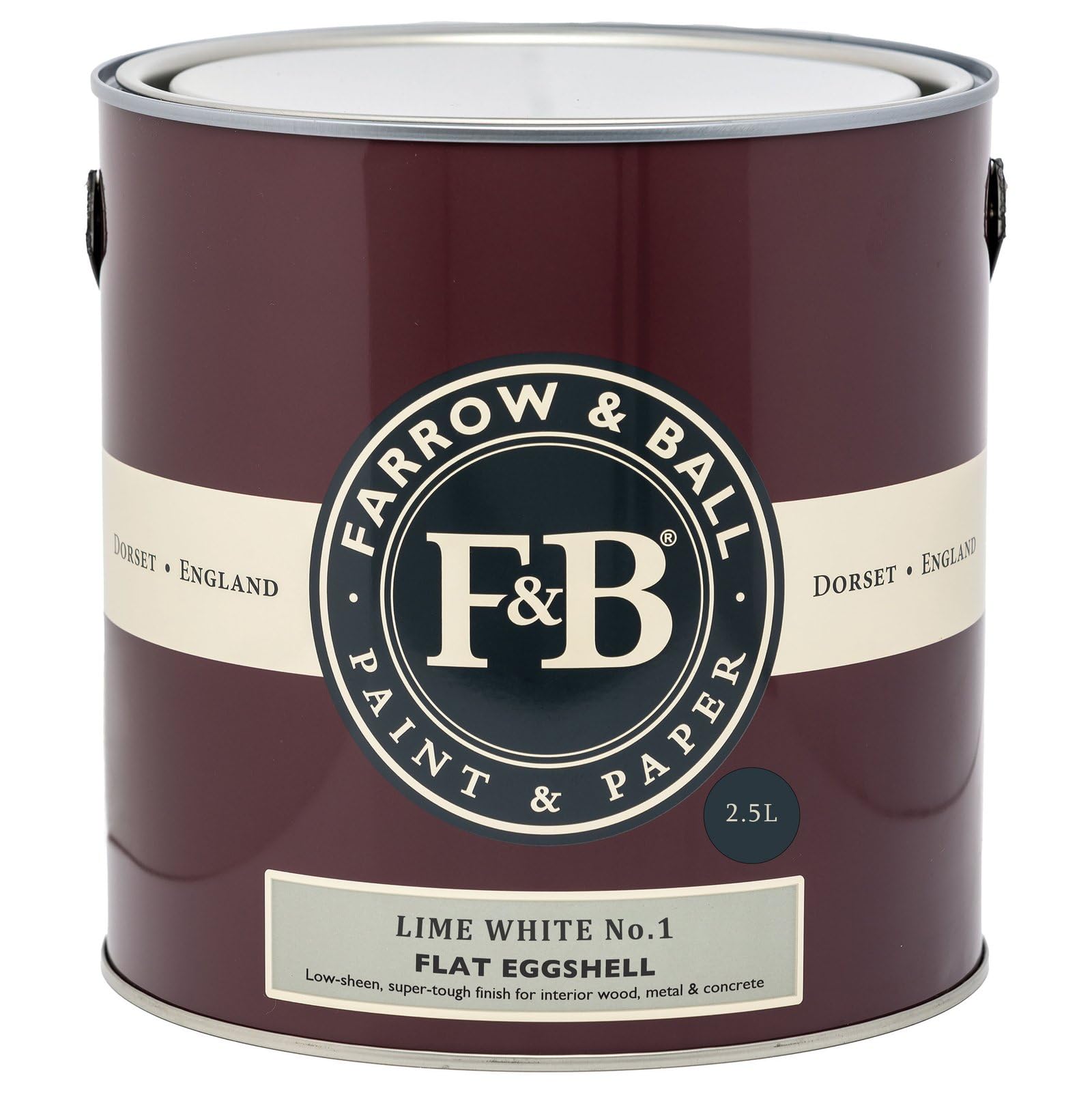 Farrow & Ball Lime White No. 1 Flat Eggshell 2.5L — image 1