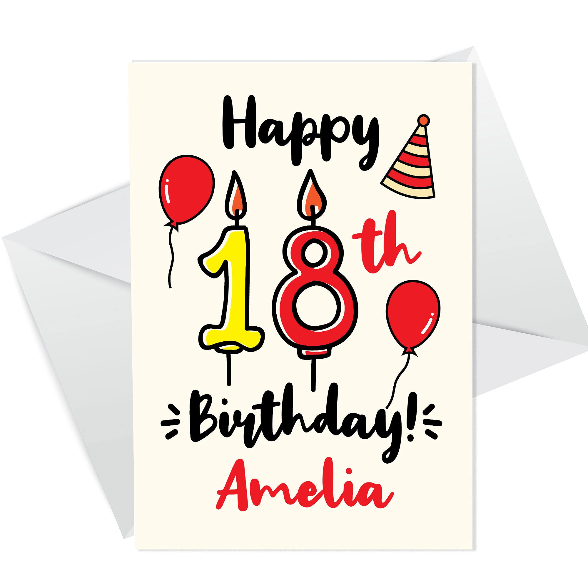 18th Birthday Card For Daughter Son Personalised Birthday Card For Male Female