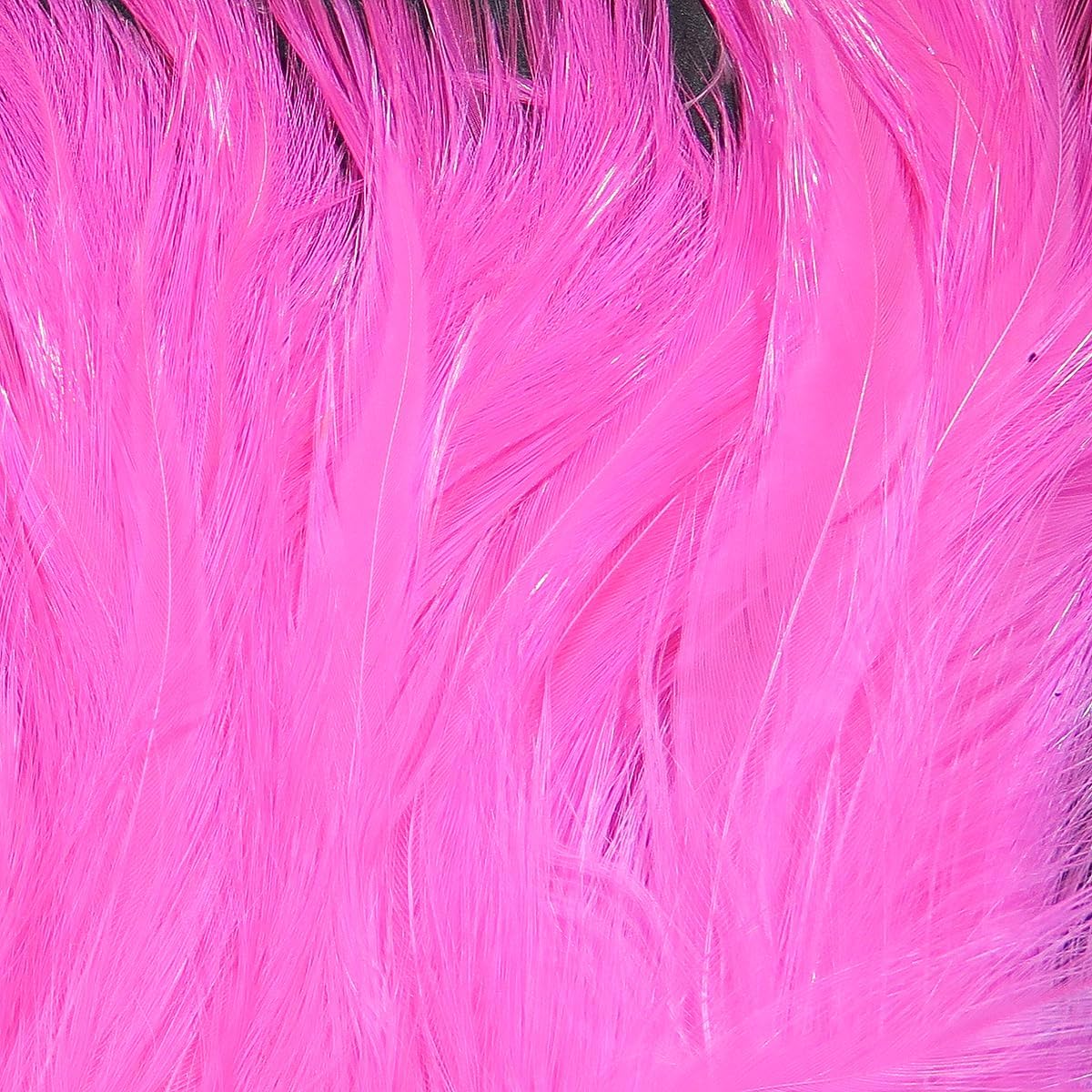 Hareline Saltwater Neck Hackle - Hot Pink #188