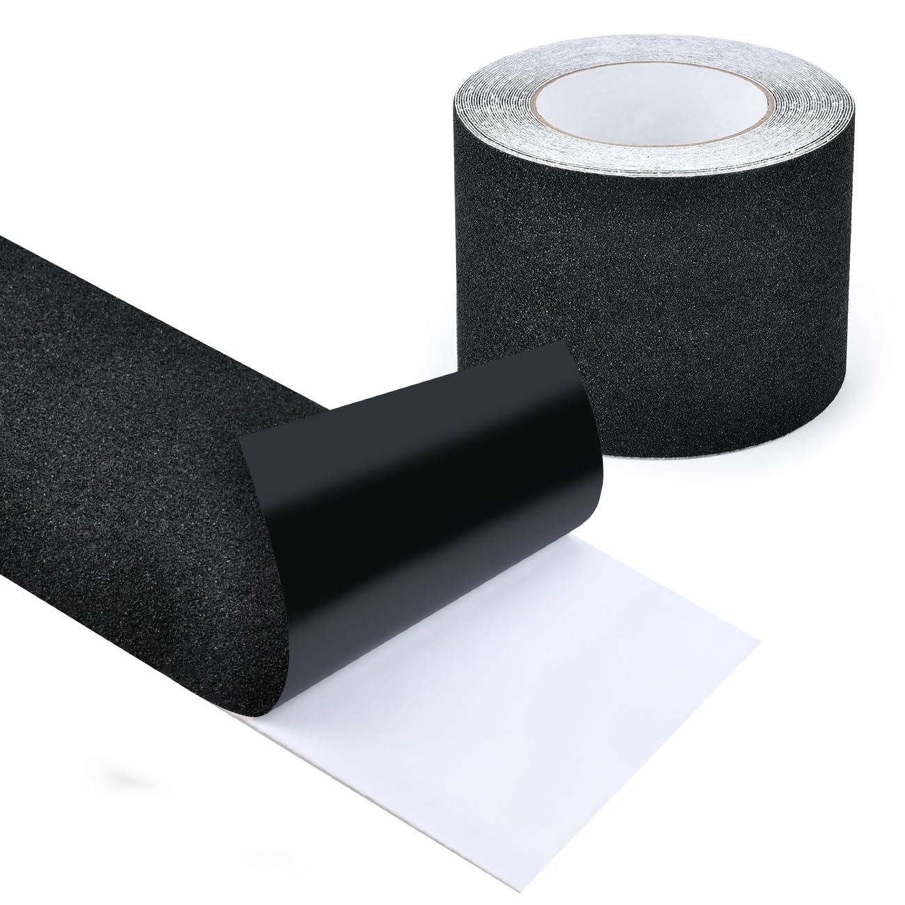 Bande antidérapante autocollante pour escalier, extérieur, 10 cm x 10 m, pour l'intérieur et l'extérieur, noir