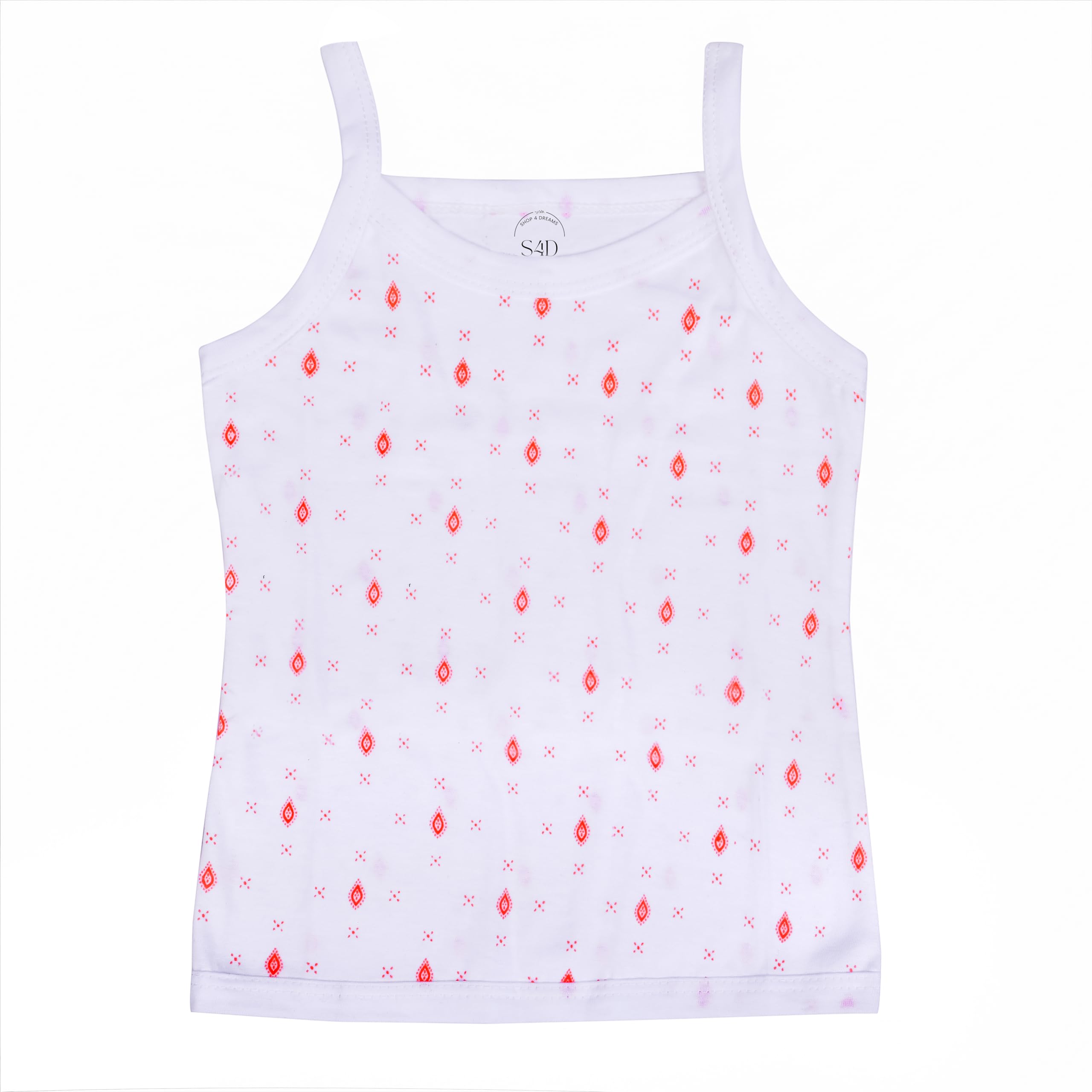 S4D SHOP 4 DREAMS Printed Baby Vest for Kids Cotton Sleeveless Sando Baniyan Toddler Innerwear Baby Cloth for Boys & Girls Pack of 6 (0 Months -3 Months, White Printed Slipes) 2