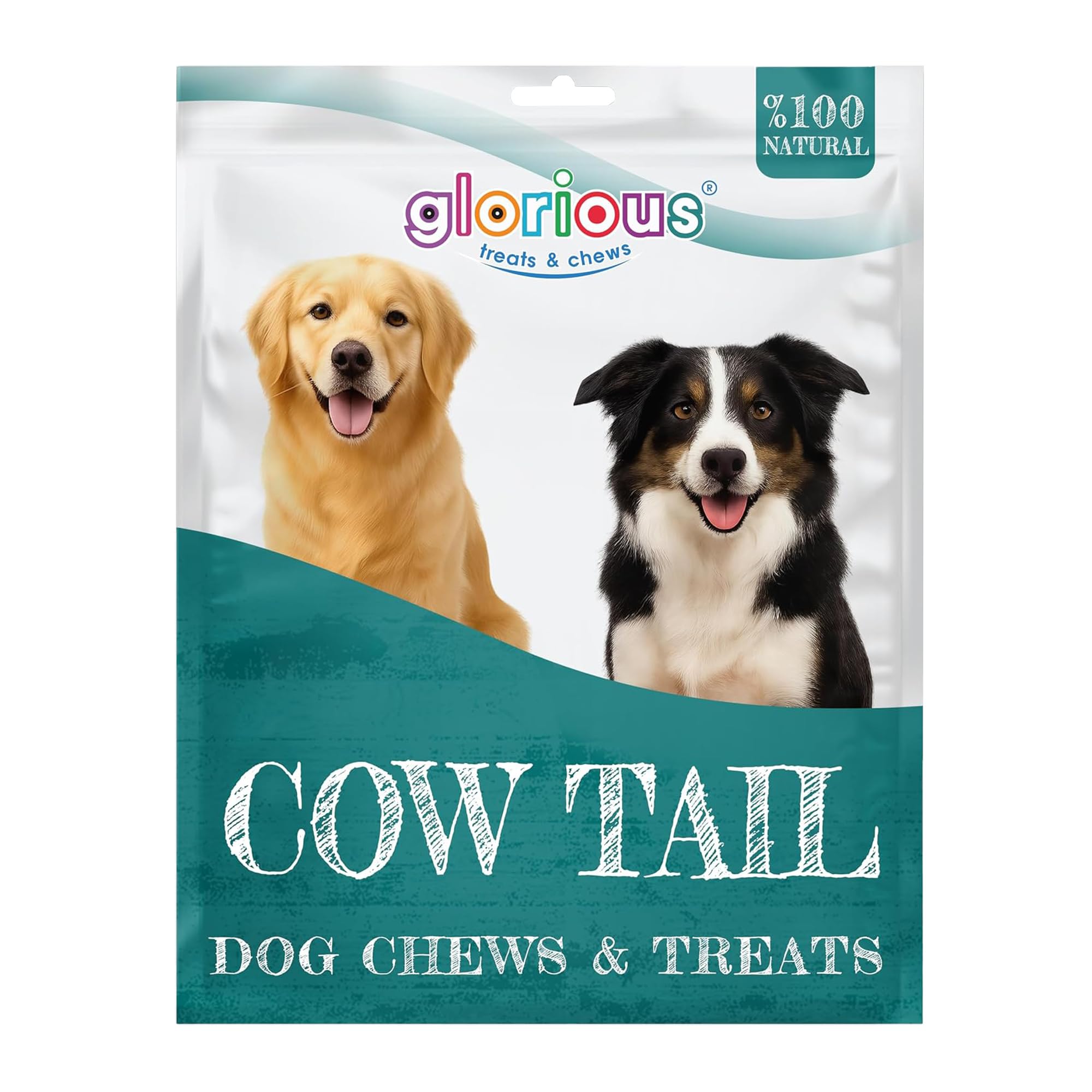 glorious treats and chewsNatural Beef and Cow Tail Dog Chews – Air-Dried, Long-Lasting Treats and Natural Bones for Chewing, No Additives or Preservatives, Suitable for All Breeds and Sizes