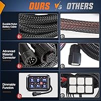 Vista 7 de Nilight Panel de Interruptores de 6 Posiciones Sistema de Relé de Control de Circuito Universal con Arnés de Cableado con Fusible LED Pod Regulable