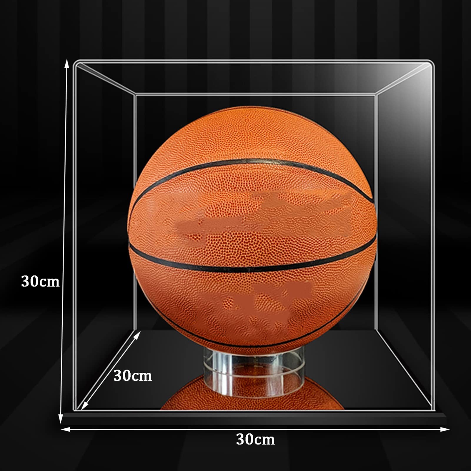 WIGING Vitrine Für Sammlerstücke, Acryl Staubdicht Organizer-Box, Alles In Einem Aufsatzbox Mit Kugelauflage Für Fußball, Basketball, Volleyball ( Color : B )