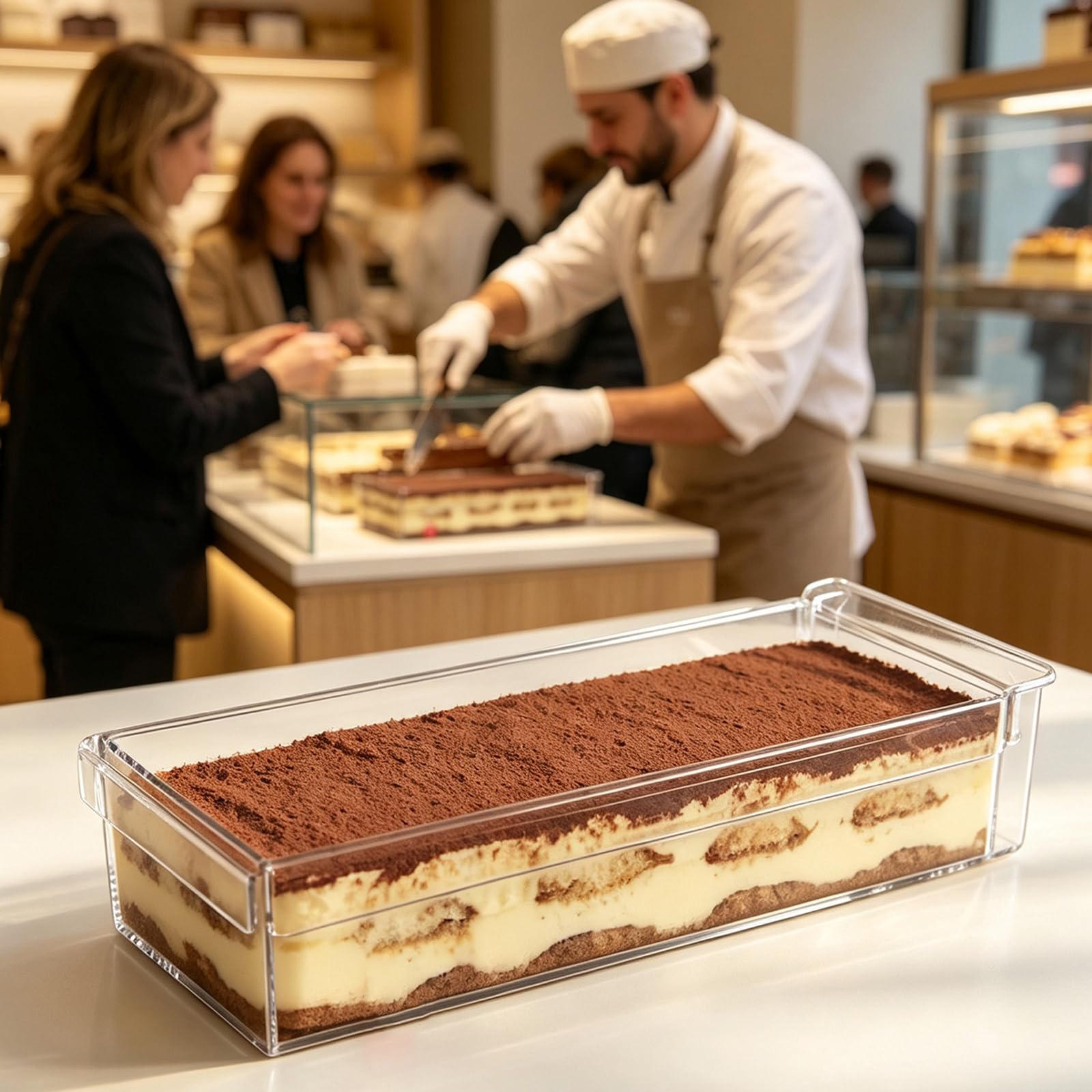 Molde rectangular para hornear postres, molde para dar forma a pasteles de tarta de queso y tiramisú con para panaderos caseros y fiestas de fin de semana Molde para postres de cocina para tarta