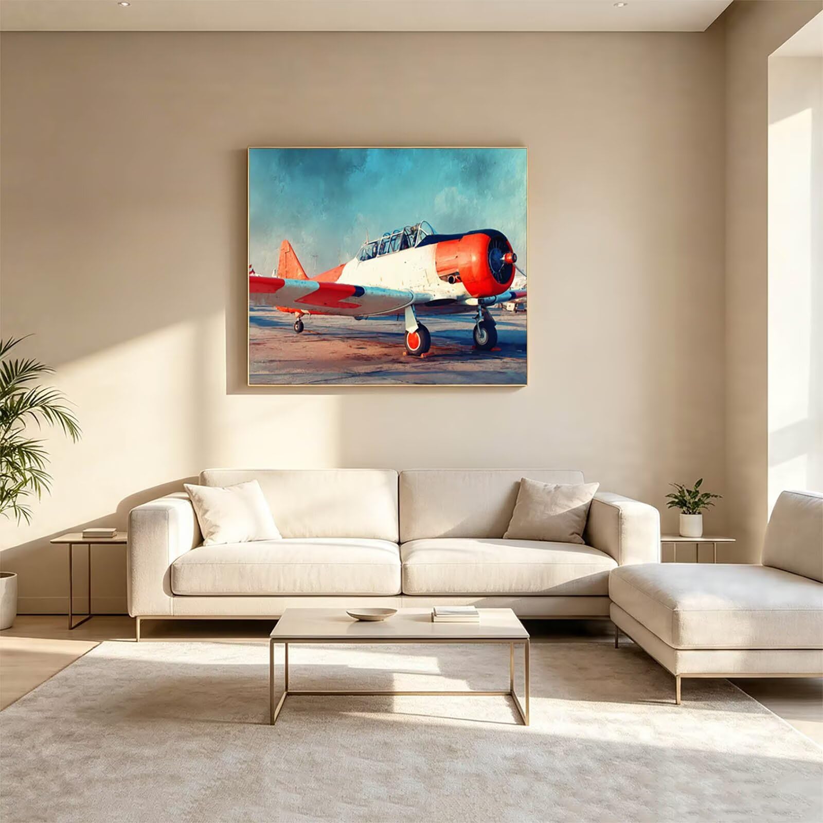 Malarstwo Numero Dorośli Lotnisko Płótno Kolorowy Obraz 95x70cm ZSHS-0601