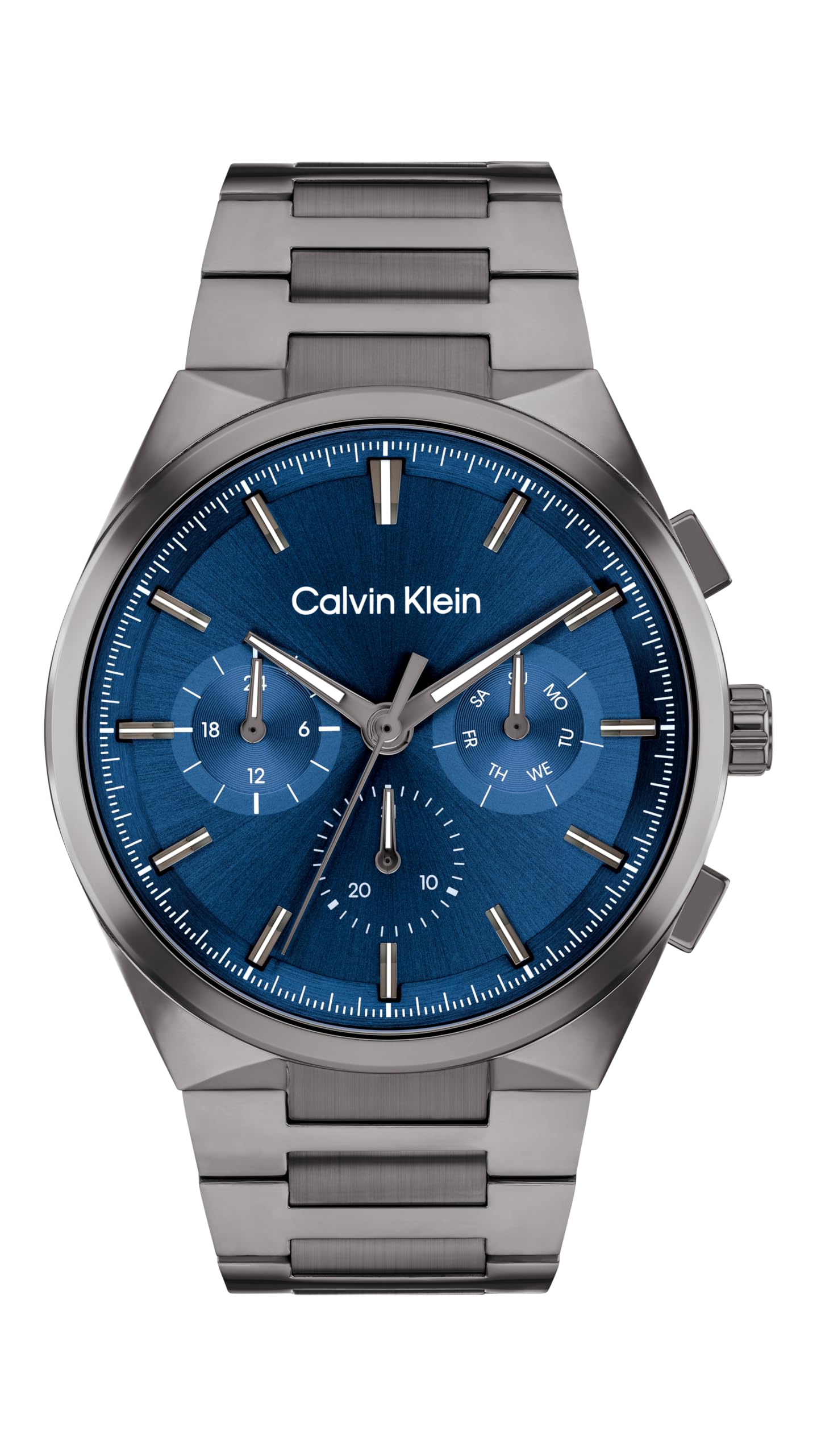 Calvin Klein Three Hand Quartz Movement Watch for Men DISTINGUISH Collection with Grey Stainless Steel Bracelet - 25200443