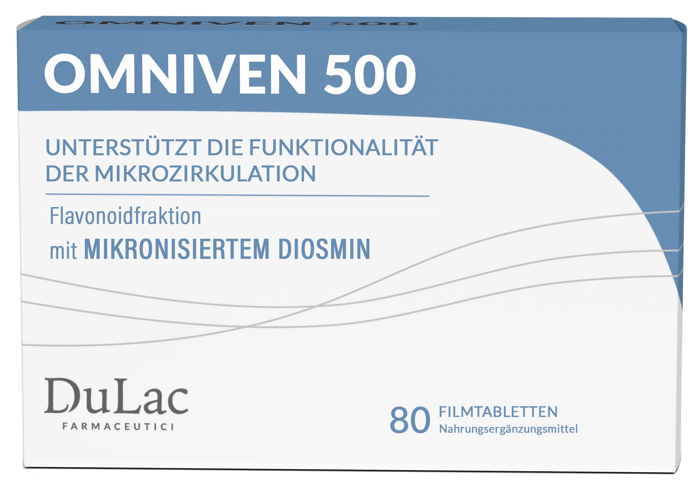 Dulac – Diosmin Omniven 500, Nahrungsergänzung für Schwere und Geschwollene Beine, 80 Tabletten, für Venen und Lymphdrainage Beine, Ideal bei Krampfadern, mit Diosmin und Hesperidin, Made in Italy