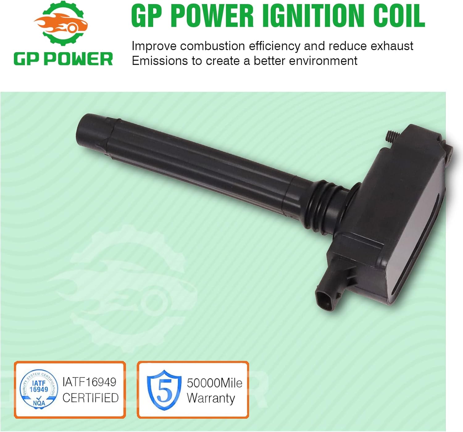 IGNITION COIL UF807 UF-807 0221504032 68223569AB/AC/AD SET OF 6 COMPATIBLE WITH CHRYSLER PACIFICA VOYAGER DODGE DURANGO JEEP GLADIATOR GRAND CHEROKEE WRANGLER RAM 1500 3.5 V6