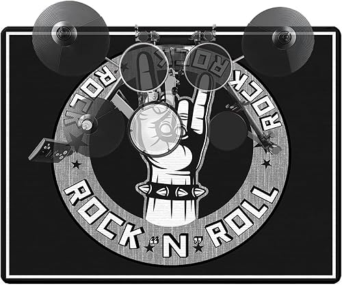 PRIHALF Alfombra de batería, alfombra para dormitorio, sala de estar, almohadillas insonorizadas, accesorios de batería para juego de batería,