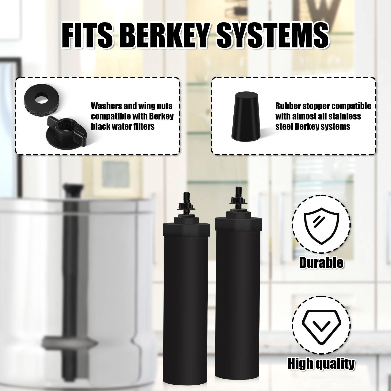 Replacement Kit Water Filter for Berkey Including 4 Washers - Image 4