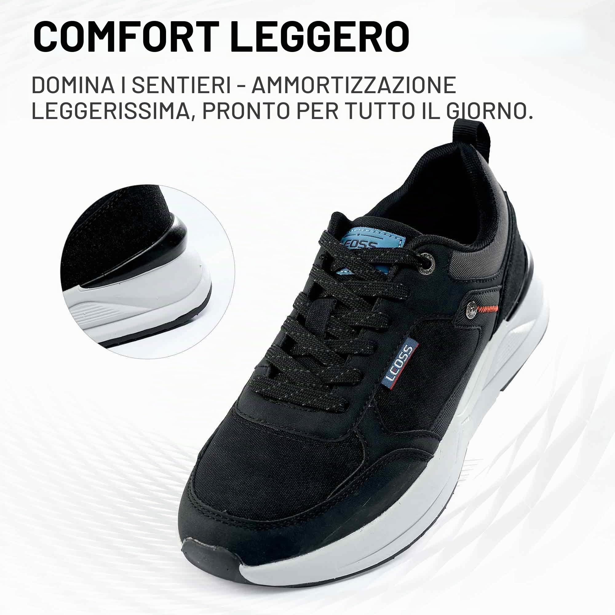 Scarpe da Ginnastica Uomo Sneaker con Lacci Scarpe da Città Scarpe da Escursionismo Casual Scarpe da Walking in Pelle Sportive