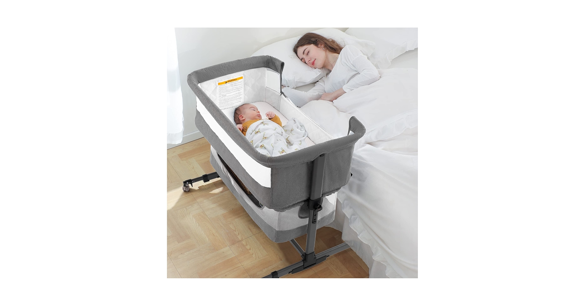 Amazon.com: Ihoming Bassinet Bedside Sleeper for Baby, 3 in