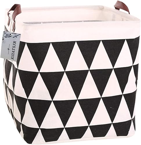 Miniatura 16 de Cesta de almacenamiento de lona, plegable, organizador con contenedores Cruz,Triángulo Negro,Cactus negro,C1,C2,Galaxia,geométrico,Nube