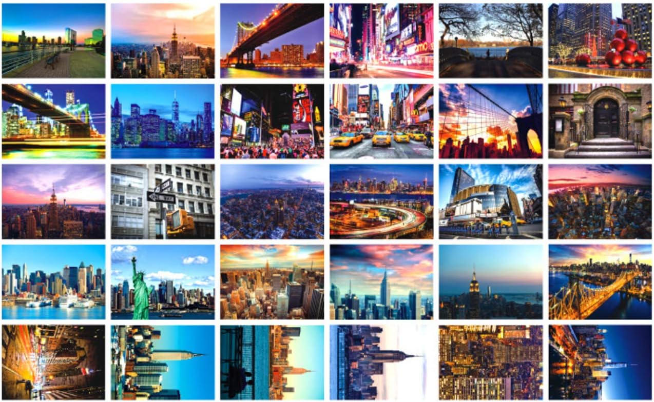 Travel postcards Set of 30 Styles New York Post cards variety pack depicting from Around the World, Assorted Postcards Bulk, 4 x 6 -New York