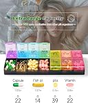 Colorwing Organisateur Extra Large Pill 2 Horaires par jour, hebdomadaire XL AM PM Cas de pilules, 7 Pill Box de jour deux fois par jour, surdimensionné quotidien Pill Organisateur de pilules pour les vitamines, grand contenant de pilule, distributeur de médicaments