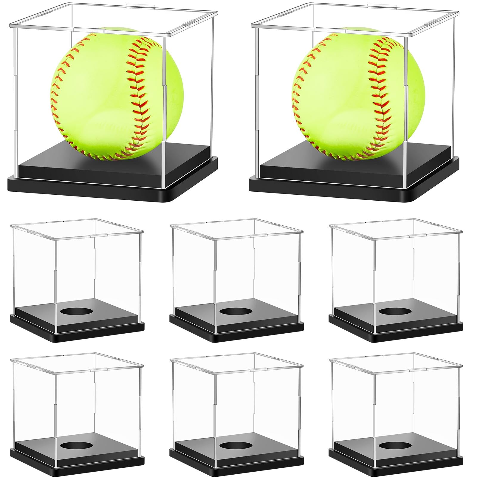 Présentoir softball acrylique transparent et boîte de protection de balle de tennis