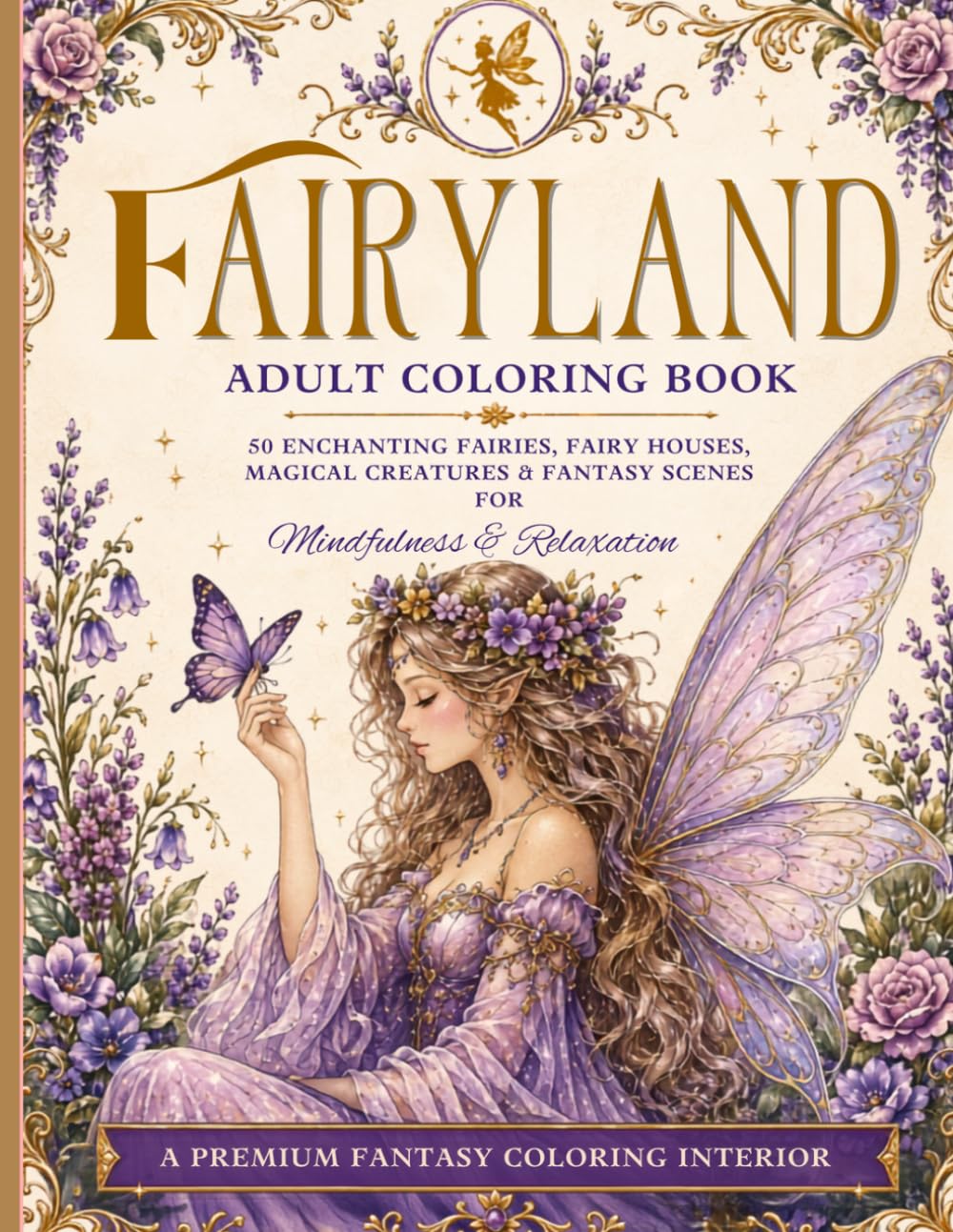 Fairyland Adult Coloring Book: 50 Enchanting Fairies, Fairy Houses, Magical Creatures & Fantasy Scenes For Mindfulness & Relaxation