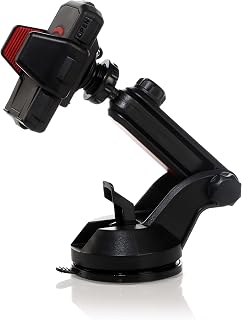 Super Stick Telescoping Phone Holder For Cars Trucks And SUVs 360 Degree Rotation 5 To 7 Inch Extendable Arm Universal Fit For Most Smartphones, black