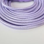 GLOBE Electric 22892 Designer Series 9-ft Fabric Extension Cord, 3 Polarized Outlets, Right Angle Plug, 125 Volts, Metallic Purple