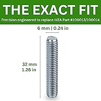Vista 4 de Spare Hardware Parts Tornillo roscado para litera (repuesto para pieza IKEA #100013/100014) (paquete de 4)
