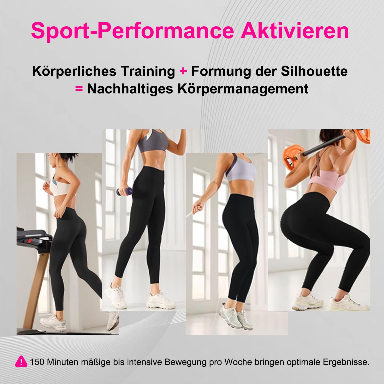 Cellumove 3D Leggings Anti Cellulite Kompression Damen, Bequeme Kompressionsleggins Lipödem, Push Up Scrunch Für Sport - 5