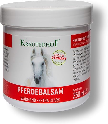 Kräuterhof - Balsamo per cavalli, extra forte, 250 ml, contro mal di...